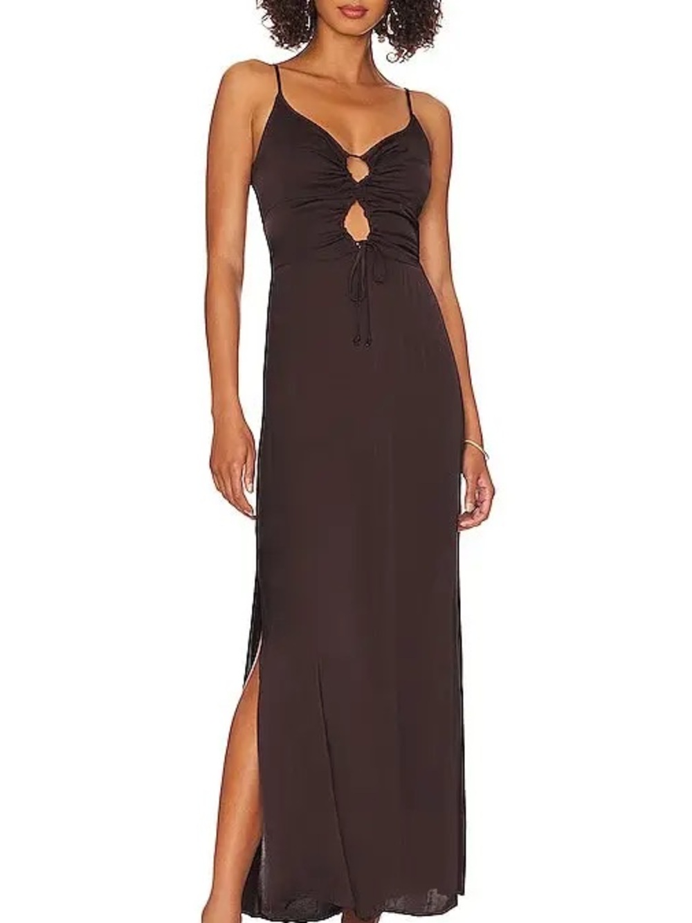 Young, Fabulous & Broke Maldives Midi Dress in Chocolate - XS